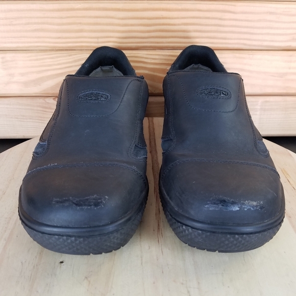 KEEN 1012857D DESTIN Men's 11.5 US Slip On Black Leather Loafers EH Work Shoes - Picture 3 of 16